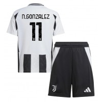 Juventus Nicolas Gonzalez #11 Koti Peliasu Lasten 2024-25 Lyhythihainen (+ Lyhyet housut)